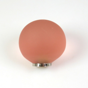 Maniglia pomello sfera satinata rosa antico Ø20 vetro di Murano con filettatura M4 Femmina