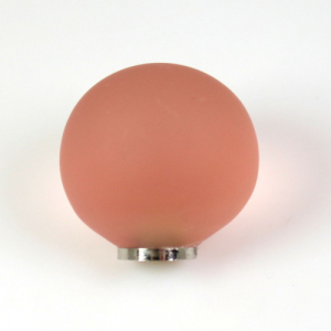 Antique pink satin-finish ball knob handle Ø25 Murano glass with M4 female thread