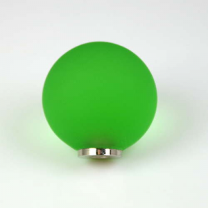 Maniglia pomello sfera satinata verde chiaro Ø20 vetro di Murano con filettatura M4 Femmina