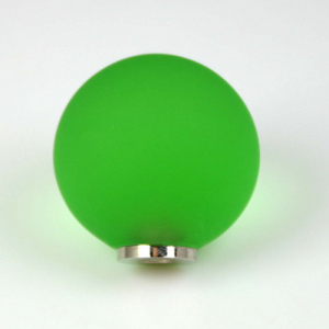 Maniglia pomello sfera satinata verde chiaro Ø25 vetro di Murano con filettatura M4 Femmina