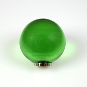 Maniglia pomello sfera verde chiaro Ø20 vetro di Murano con filettatura M4 Femmina