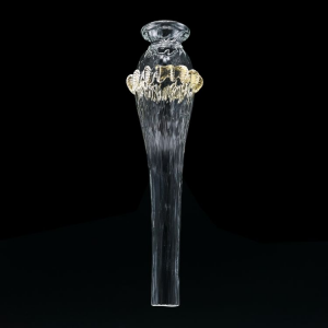 Mazza ricambio per lampadario h30 cm circa con morrisa colore cristallo e oro vetro Murano