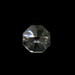 Ottagono 16 mm cristallo sfaccettato due fori -Asfour 1080-