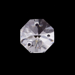 Ottagono 16 mm cristallo sfaccettato tre fori -Asfour 1080-