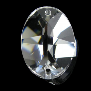 Ovalino 24 mm 2 fori cristallo -Asfour 1100-