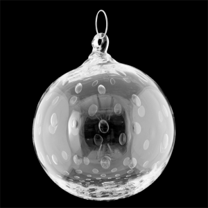 Palla di natale vetro Murano cristallo con bolle sommerse