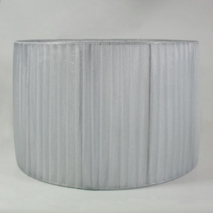 Paralume 30x20 cm cilindro rivestito in velo siena color grigio chiaro. Attacco E27