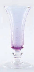 Glass blown Ice cream cup Lilac White (12pcs)
