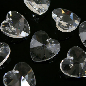 Pendaglio cuore 28 mm cristallo piombo 30% -Asfour 870-