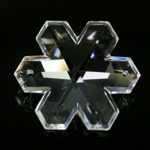 Pendaglio fiocco di neve Swarovski Cristallo Trasparente 30 mm, 2 fori - 8811 -