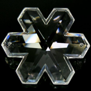 Pendaglio fiocco di neve Swarovski Cristallo Trasparente 50 mm, 2 fori - 8811 -
