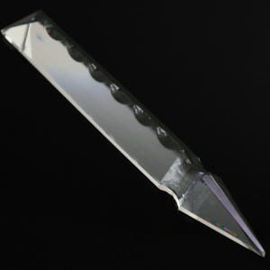 Pendaglio freccia 150 mm, pendente con foro, vetro cristallo molato lucidato