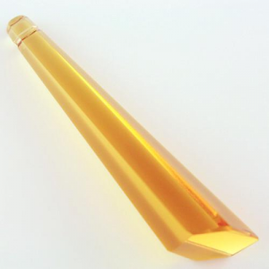 Pendaglio prisma 76 mm asimmetrico in cristallo sfaccettato color giallo