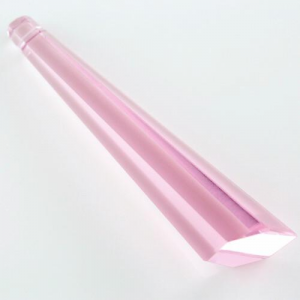 Pendaglio prisma 76 mm asimmetrico in cristallo sfaccettato color rosa