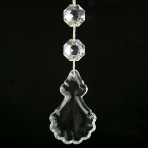 Pendente strenna decorativa con cristalli e pupa in cristallo veneziano