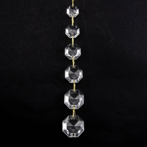 Pendente strenna decorativa con cristalli ottagoni a scalare in cristallo veneziano.