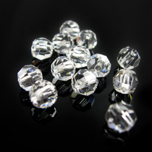 Perla 8 mm sfaccettata cristallo -Asfour 1502-