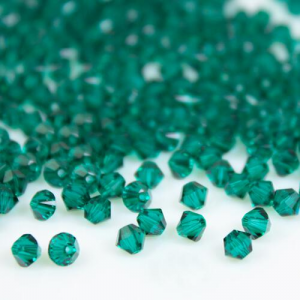 Perla bicono Emerald 4 mm cristallo Swarovski 5328 bead
