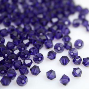 Perla bicono Purple Velvet 4 mm cristallo Swarovski 5328 bead
