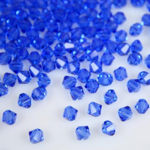 Perla bicono Sapphire 4 mm cristallo Swarovski 5328 bead