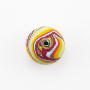 Perla Murano tonda satinato diam. 18 multicolore in pasta opaca