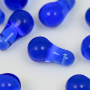 Perla peretta in vetro blu, 10 mm