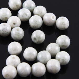 Perla tonda in pasta di vetro grigio perlata, 7 mm