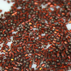 Dark amber beads Ø2,5 mm Murano glass