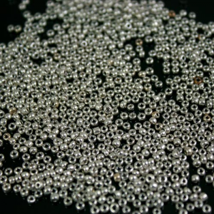 Perline di conteria argento Ø2,5 mm in vetro di Murano