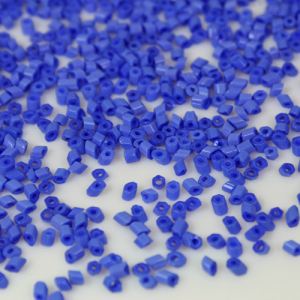 Sapphire blue conteria beads, 2-3 mm