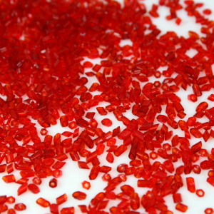 Perline di conteria rosso chiaro 2-3 mm