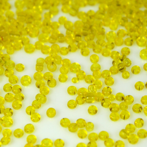 Perline di conteria tonde giallo, 2 mm