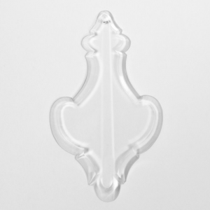 Placca cristallo Boemia 125 mm pendente molato per lampadari antichi Impero Maria Teresa