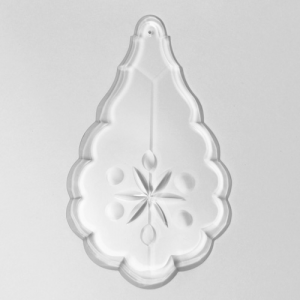 Placca cristallo Boemia 150 mm pendente cristallo molato restauro lampadari antichi