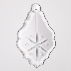 Placca pendente cristallo di Boemia stile barocco h 140 mm molatura artigianale
