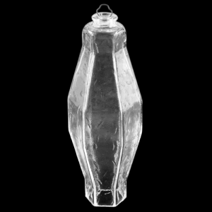 Poliedro pendente in vetro di Murano cristallo trasparente
