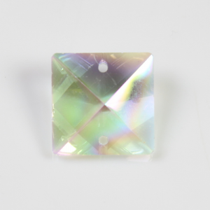 Quadruccio 22 mm aurora boreale cristallo vetro sfaccettato 2 fori