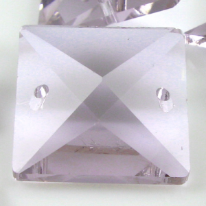 Quadruccio 22 mm viola alessandrite cristallo vetro sfaccettato 2 fori