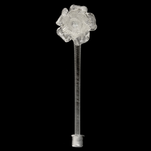 Ricambio fiore vetro Murano alto 20 cm colore cristallo trasparente MC