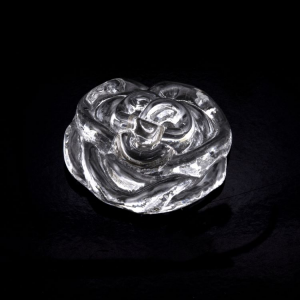 Ricambio per lampadario finale rosetta in vetro pieno con vite femmina