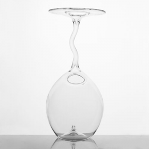 Vaso monofiore a calice 21 cm vetro cristallo trasparente, porta fiori, porta essenze