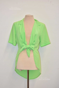 Shirt Woman Green With Spacchi - The Side Size.m