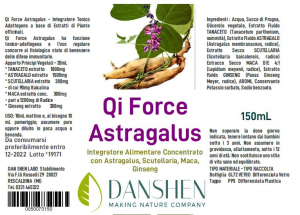Qi Force Sciroppo Tonico Adattogeno con Astragalus, Maca, Ginseng – flacone 150mL