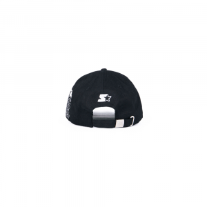 Starter® Caps Unisex: BLACK WITH SIDE PRINT