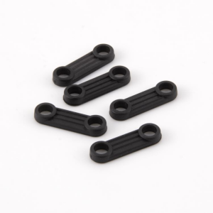 Flat plastic cable clamp 2 eyelets for M4 screw