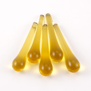 Goccia pendente 100 mm vetro di Murano ambra miele