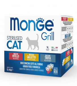 Monge Cat - Grill - Multibox - Sterilizzato - 12 buste da 85g