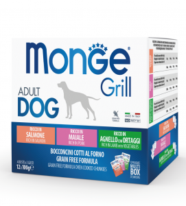 Monge Dog - Grill - Multibox - Adult - 12 buste da 100g