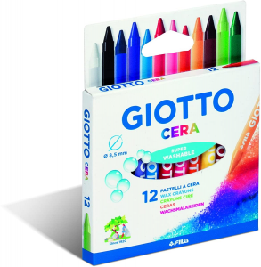 Fila - Giotto Pastelli a Cera in Astuccio da 12 Colori