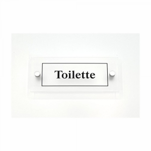 Cartello in plexiglass Plexline scritta Toilette